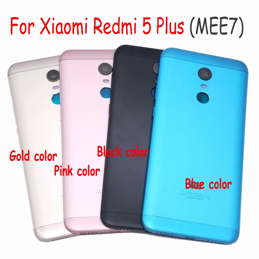 Чехол для Xiaomi Redmi S2, Y2, 6 PRO, Note, 5 plus, задняя крышка на батарейке, чехол с кнопками и стеклом для камеры, запасные части