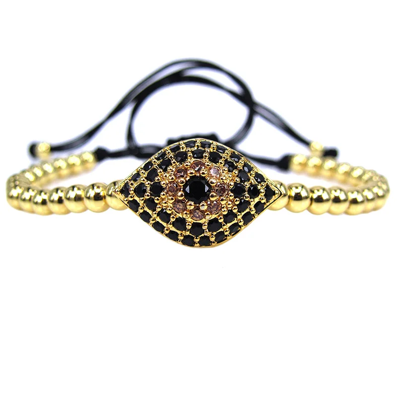 Известный бренд мужской браслет Хамса ружье черного цвета с закругленными