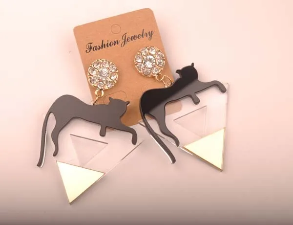 Ювелирные изделия на Хэллоуин универсальные большие акриловые черные