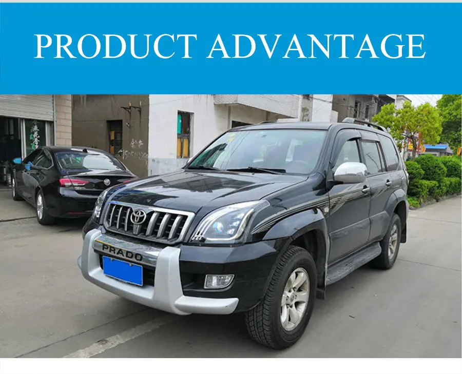 2 шт. светодиодный фары для Toyota Prado 2003-2009 светодиодный автомобильный фонарь ангельские глазки ксенон HID комплект Противотуманные фары светодиодный дневные ходовые огни