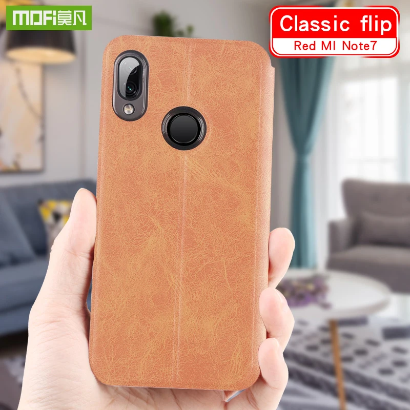 Оригинальный MOFI Xiaomi Redmi Note 7 Чехол 6 3 дюймов с подставкой и откидной крышкой в