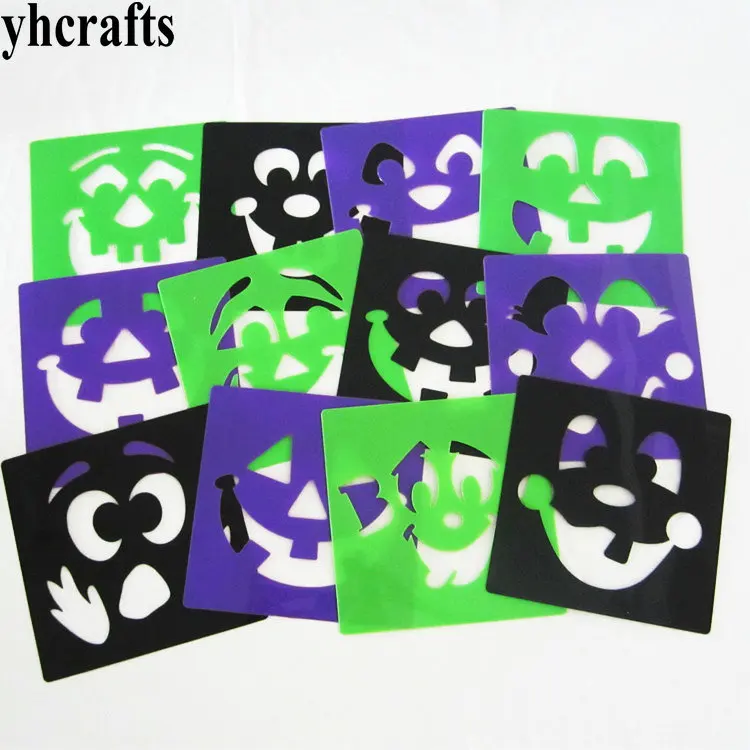 12 шт./лот. Хэллоуин пемкин улыбка искусство шаблон Рисование игрушки Раннее