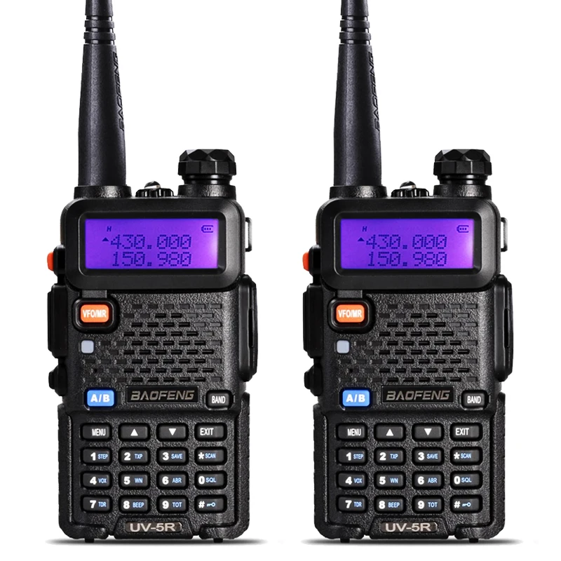2 шт. BaoFeng UV 5R Двухдиапазонная рация VHF/UHF 136 174/400 520 МГц двухстороннее радио Ham
