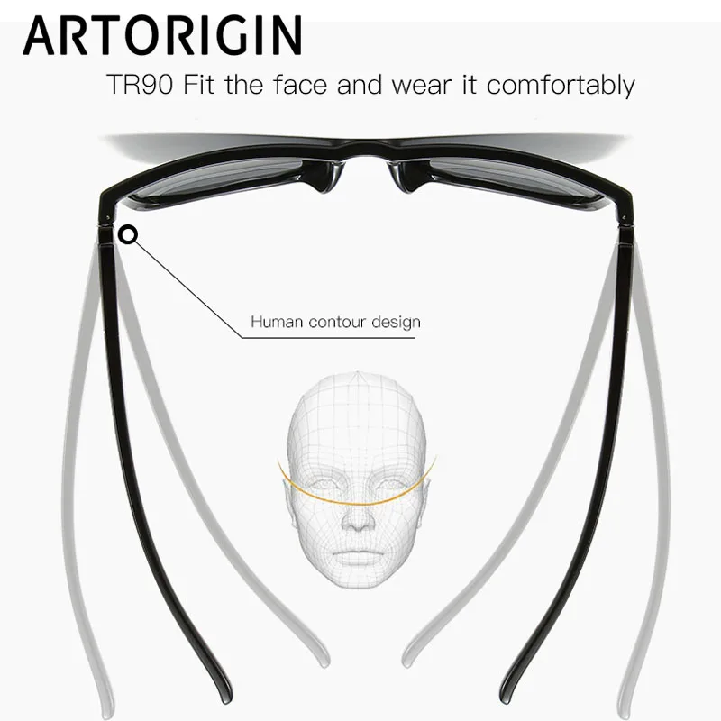 Большие поляризационные солнцезащитные очки с высокой четкостью черные