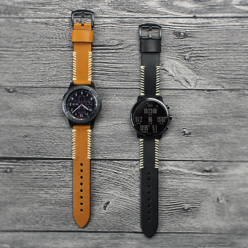 22 мм 20 мм ремешок из натуральной кожи Смарт-часы браслет для Garmin Fenix 5/Garmin Fenix 5S/Forerunner 935(не быстро подходит