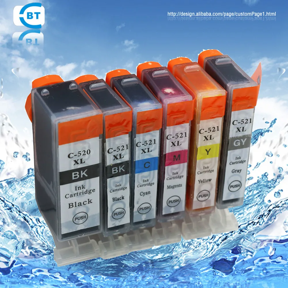 Картридж для принтера canon pgi520bk cli521 совместимый с iP3600/iP4600 MP540/MP620/MP630/MP980/MX860/MX870 20 шт. |