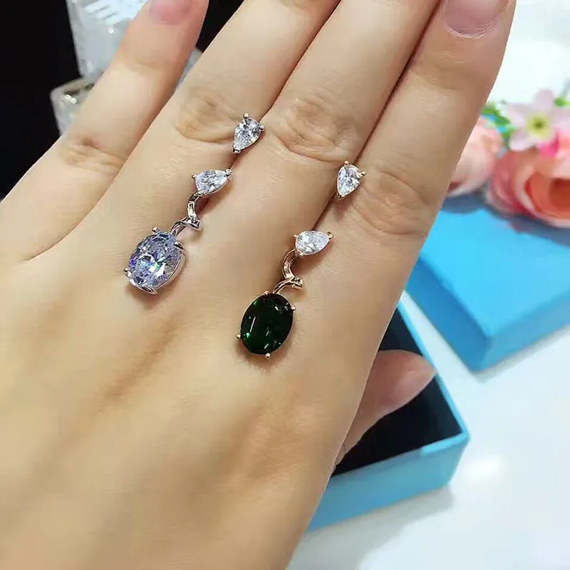 Женские Висячие серьги в форме растения YAN MEI AAA с кубическим цирконием подарок на