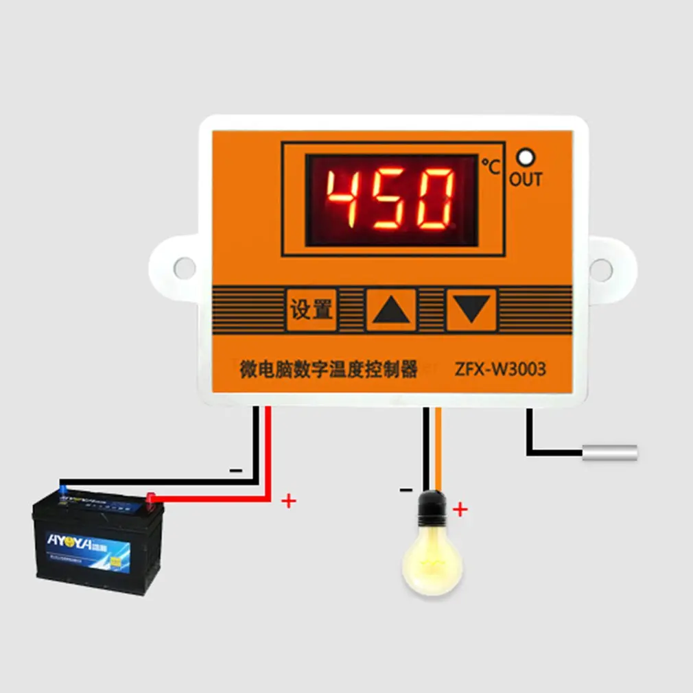 12V 24V 220VAC цифровой светодиодный контроллер температуры 3003 для инкубатора