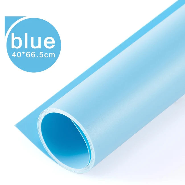 Light Blue Бесшовный зеленый фон небольшого размера Матовый ПВХ 40*66,5 см водонепроницаемый тканевый фон для фотостудии - Цвет: Light Blue