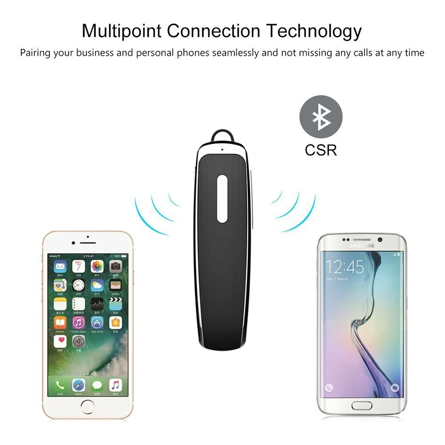 60 дней в режиме ожидания Bluetooth наушники портативный CSR4.0 гарнитура Беспроводные с