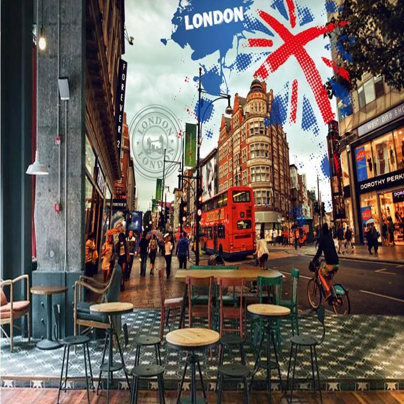 Дропшиппинг обои Коломак граффити Лондонский уличный флаг Настенные для спальни