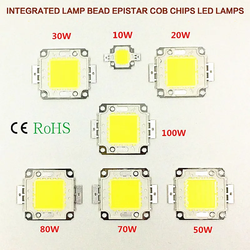 [MingBen] Высокая светодио дный яркость LED бусины чип 10W 20W 30W 50W 70 Вт 100 45*45 mil холодный