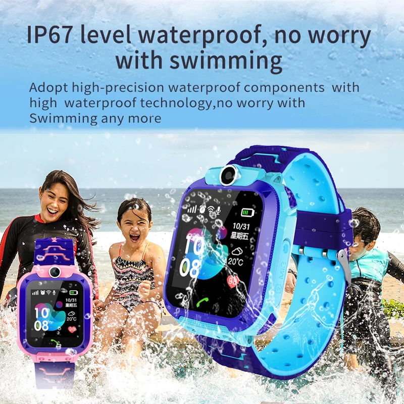 LIGE Smart Watch For Children Kids Baby Phone 2G Sim Card Dail Call Touch Screen Waterproof Clock Smartwatches 