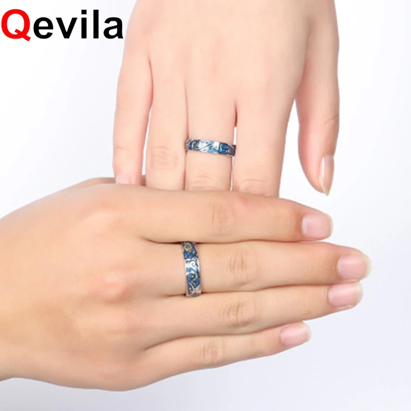 Женское кольцо из парусины Qevila эмалированное на заказ серебра 925 пробы с золотой