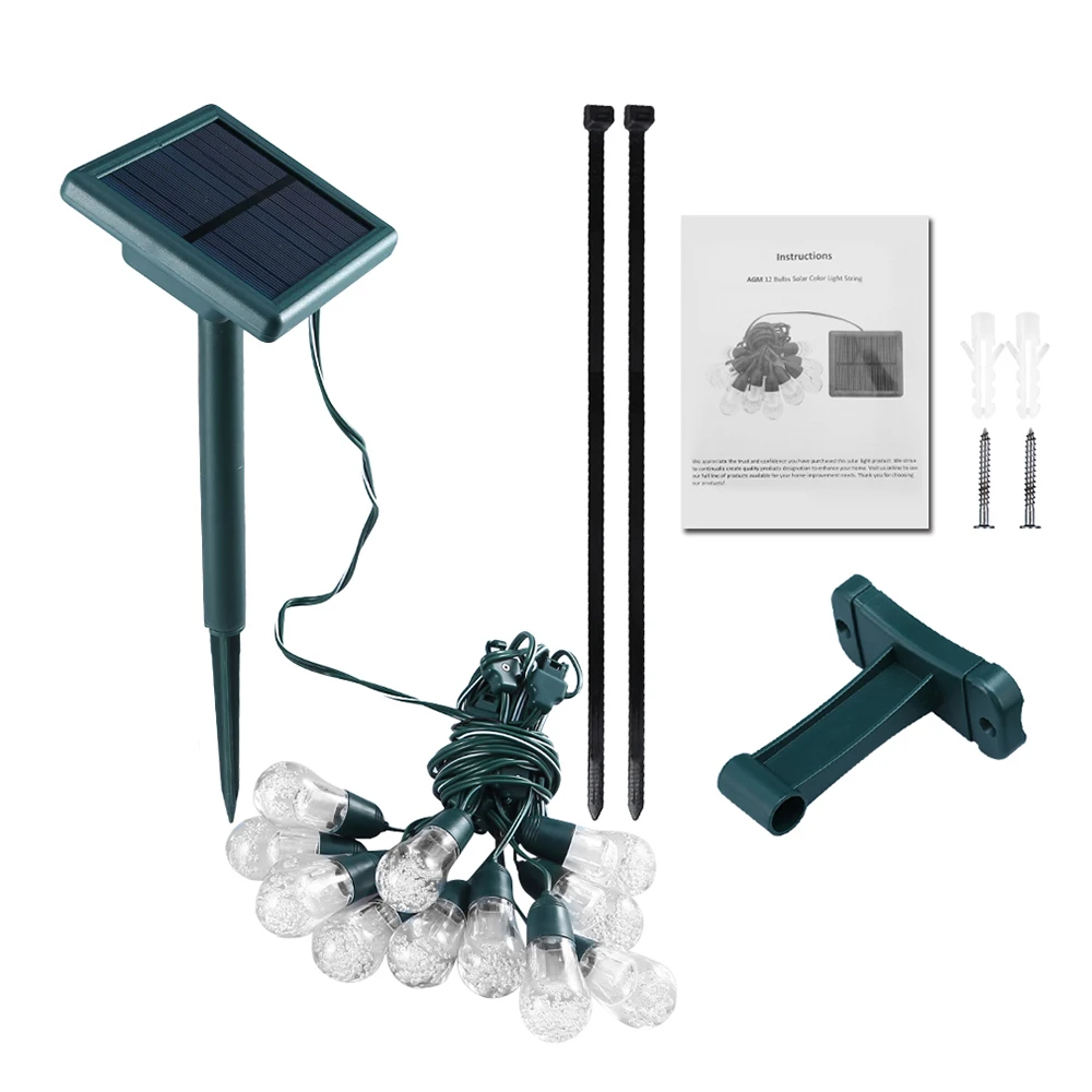 

LED Fairy Lights Solar Powered 12 LED String Lights Waterproof Garland Christmas Lights For Outdoor Garden Party Decoration #30