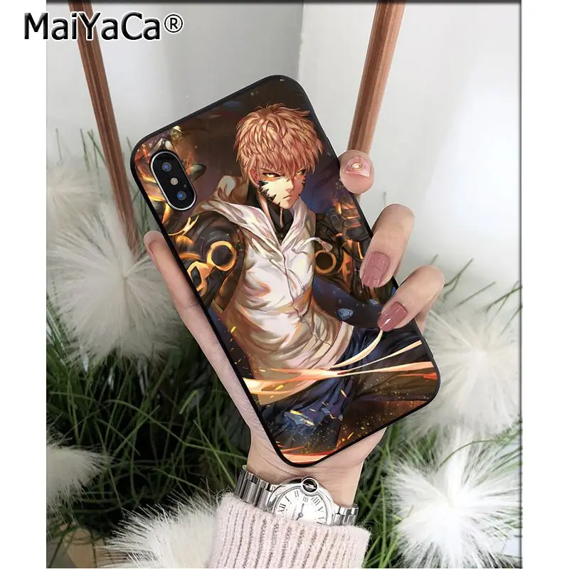 MaiYaCa ONE PUNCH MAN Saitama аниме Силиконовый ТПУ мягкий черный чехол для телефона для iPhone 6S 6plus 7plus 8 8Plus X Xs MAX 5 5S XR
