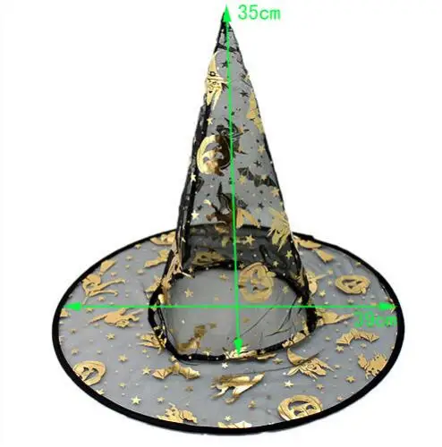 300 шт./лот костюм на Хэллоуин шляпа чародейка ведьмы волшебные шляпы маскарадный