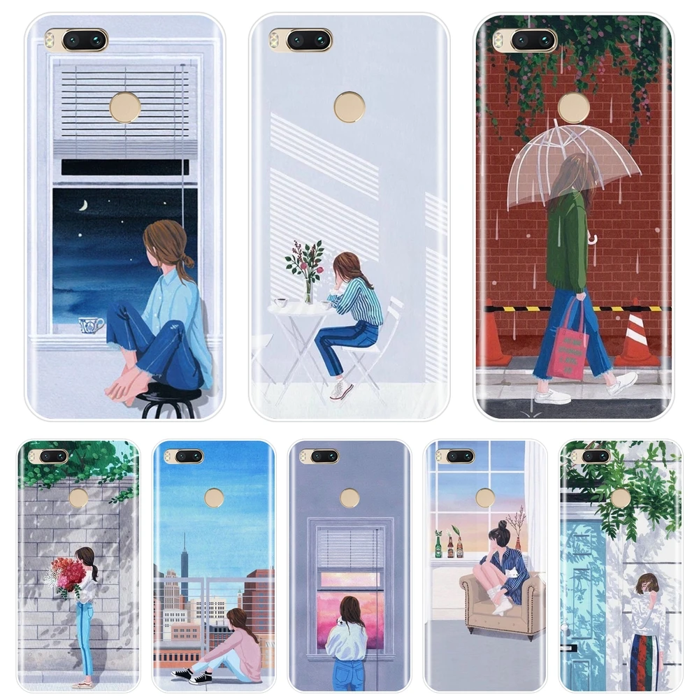 TPU Kpop Girl Корейский Японский мягкий чехол для Xiaomi Mi A1 A2 Lite 8 SE телефона силиконовый 5