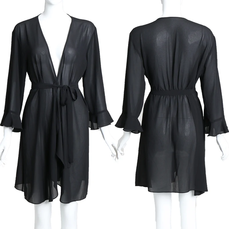2017 Summer Women Robes Home Clothes Female Chiffon Bathrobes Sexy Sleepwear Nightgowns Kimono Dressing Gowns For | Женская одежда