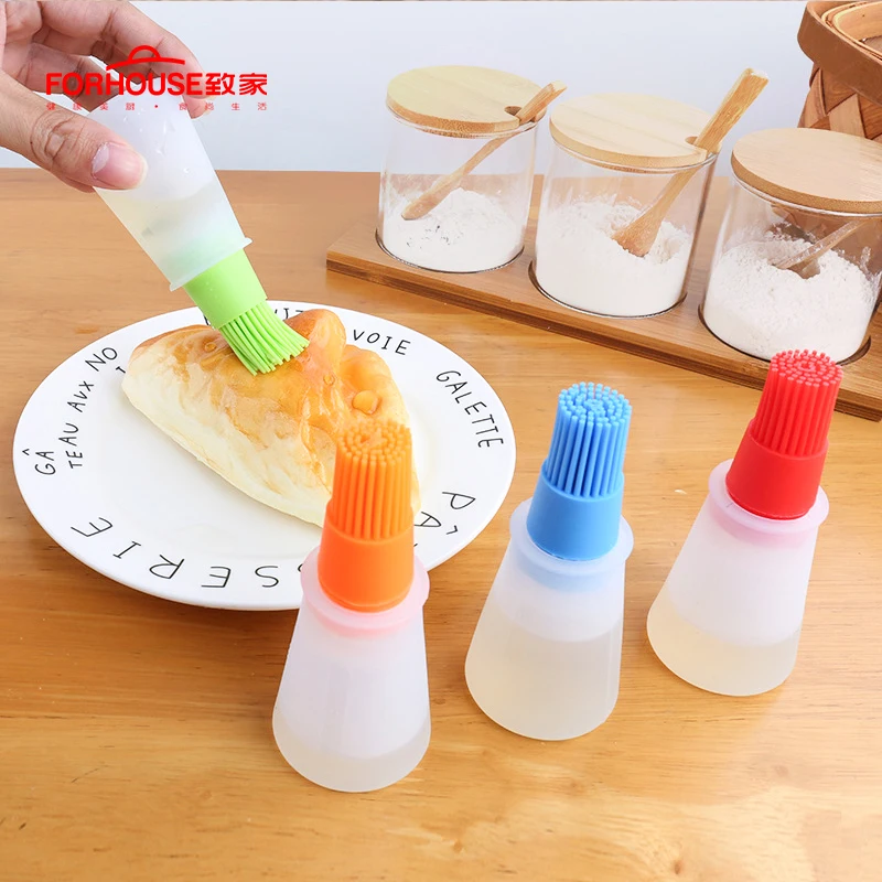 

Oil Bottle Brush Silicone Baking Tools BBQ Basting Brush Pastry Kitchen Honey Oil barbecue Tool Gadgets 100 ml/ 120 ml