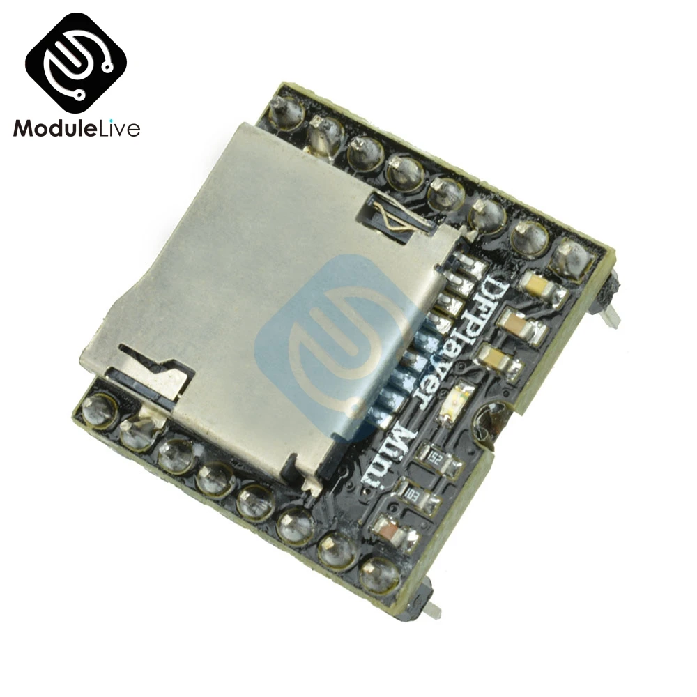 1 шт. dfплеер мини mp3-плеер модуль MP3 голосовой декодирование доска для Arduino Sup порт ing TF карта u-диск IO/последовательный порт/AD