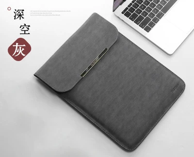 velvet dark gray 3 Матовая сумка для ноутбука из искусственной кожи для женщин и мужчин 15,6 14 для Macbook Air 13 Чехол Pro 11 12 15 для Xiaomi Mi 12,5 13,3 чехол - Цвет: velvet dark gray 3