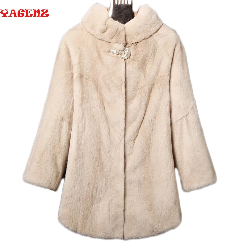 Женская шуба из натурального меха норки зимняя натуральной длинная цельного