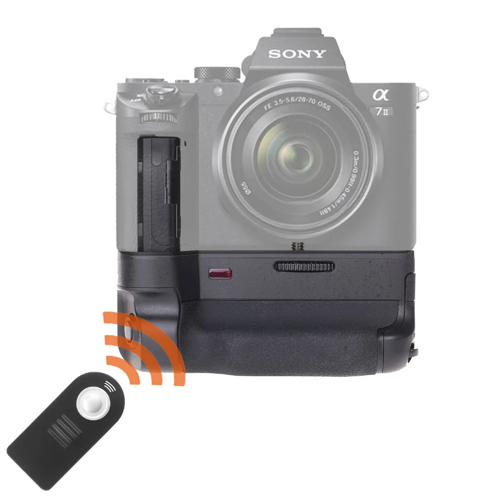 JINTU power батарейный блок держатель+ ИК пульт+ 2 шт NP-FW50 комплект для SONY A7II A7RII A7SII беззеркальная камера DSLR BG-3EIR