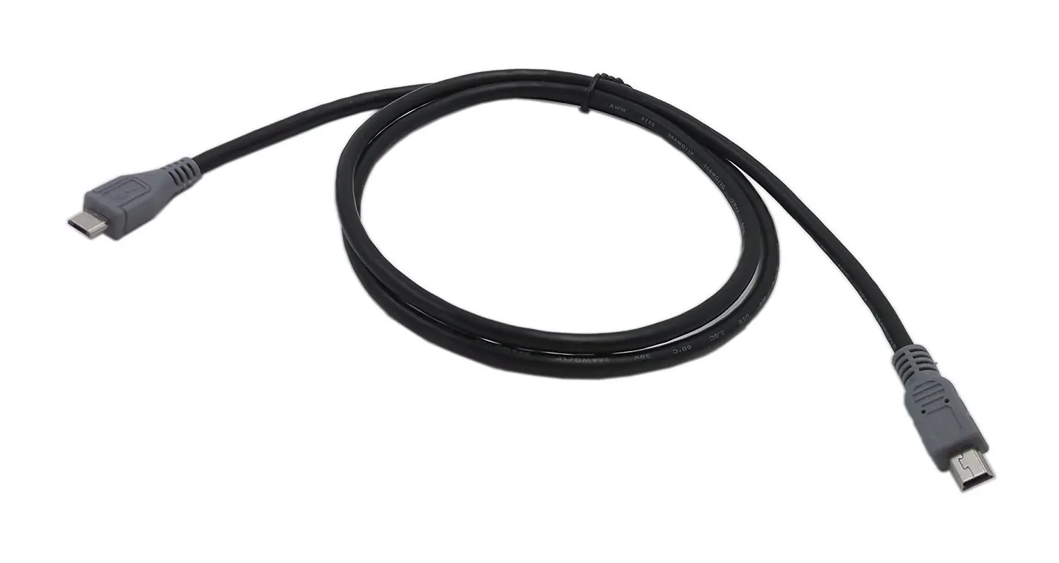 Переходник с Mini B папа на Micro адаптер OTG кабель передачи данных 1 м|mini b|mini to microcable mini