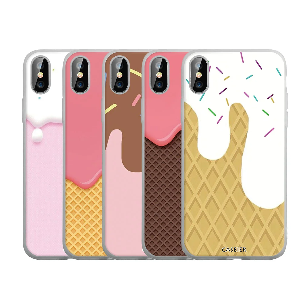 CASEIER чехол с мороженым для Huawei P30 P20 P8 P9 Pro чехлы узором телефона Honor 10 9 8X Mate 20 летние