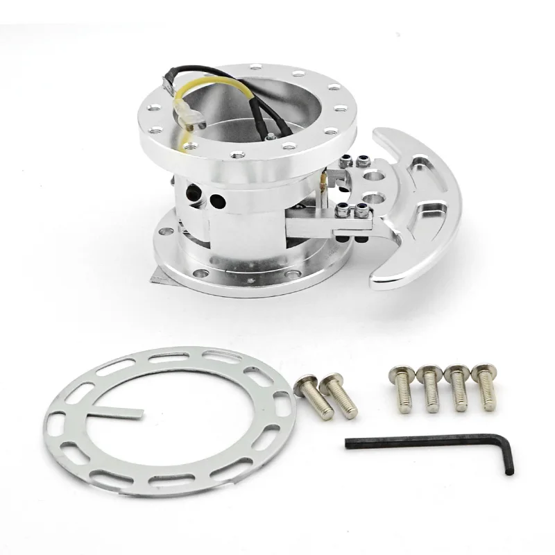 Silver Гоночный руль Quick Release HUB набор адаптеров Корпус Съемный оснастки Босс комплект с логотипом WK-ST02 - Цвет: Silver