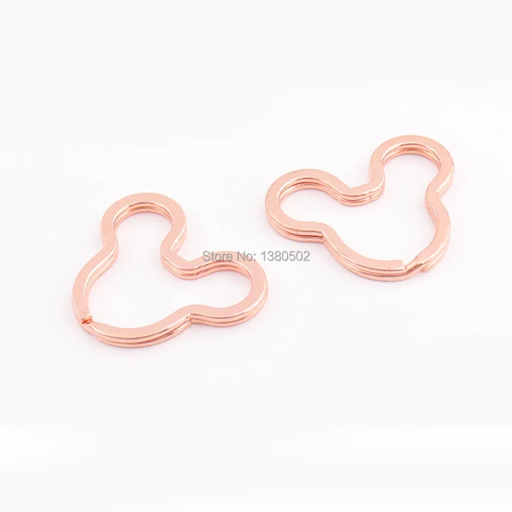 Брелок для ключей в форме мыши цвета розового золота 20 шт./лот|Пряжки и крючки| |