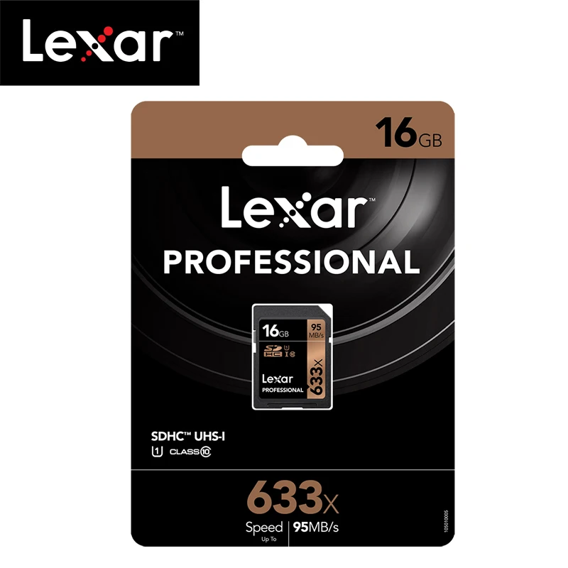 Оригинальная sd карта Lexar 633x 16 ГБ 32 64 Гб класс 10 SDHC SDXC памяти 128 256 512 95 Мб/с для