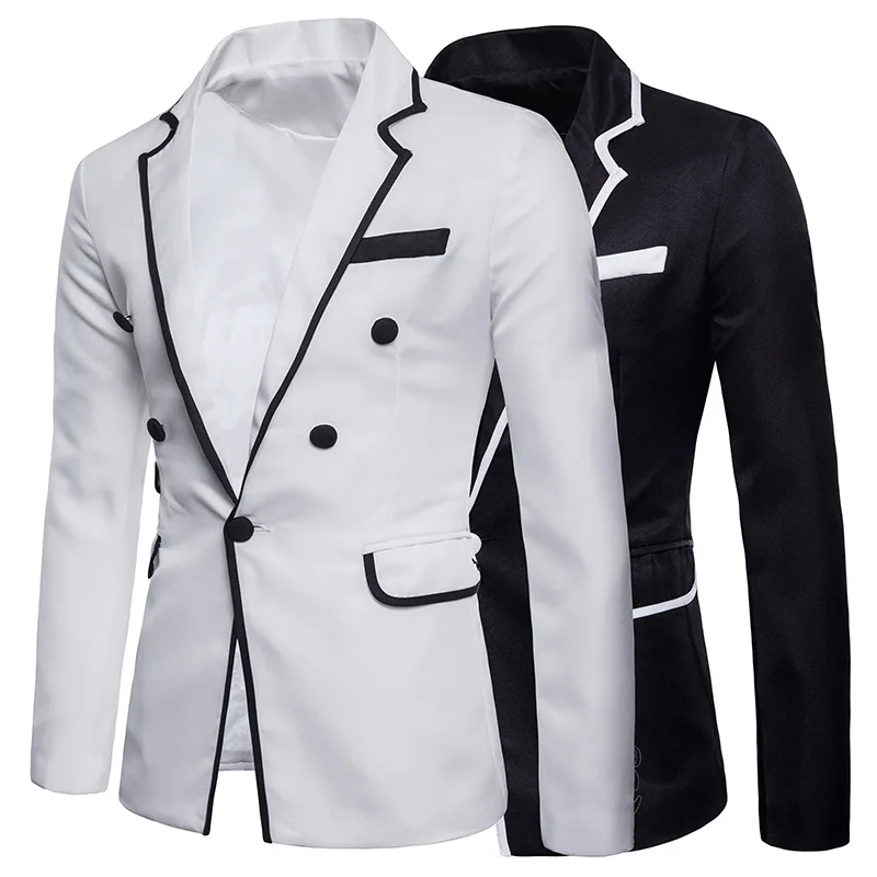 Мужская мода Slim Fit костюм Блейзер | 2018 Фирменная новинка осень мужской
