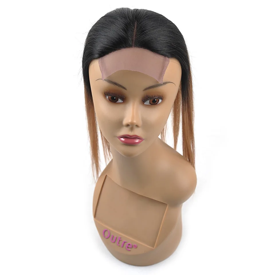 Светлые волосы с эффектом омбре средней части бразильские прямые человеческие