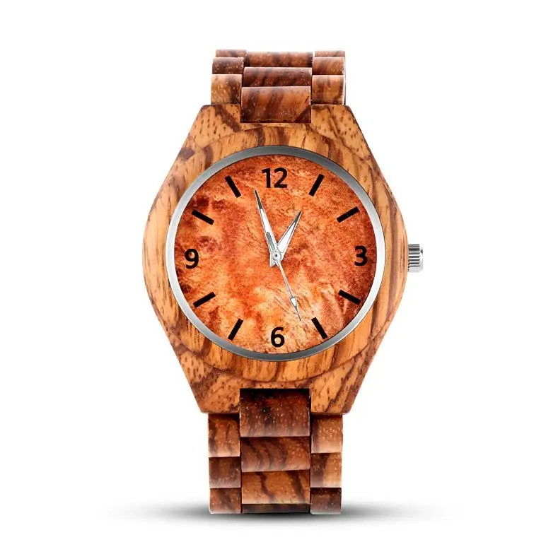 REBIRTH мужские деревянные часы Relogio Masculino Montre Homme мужские деревянные часы мужские сувенирные Мужские Роскошные наручные часы Saati - Цвет: Orange
