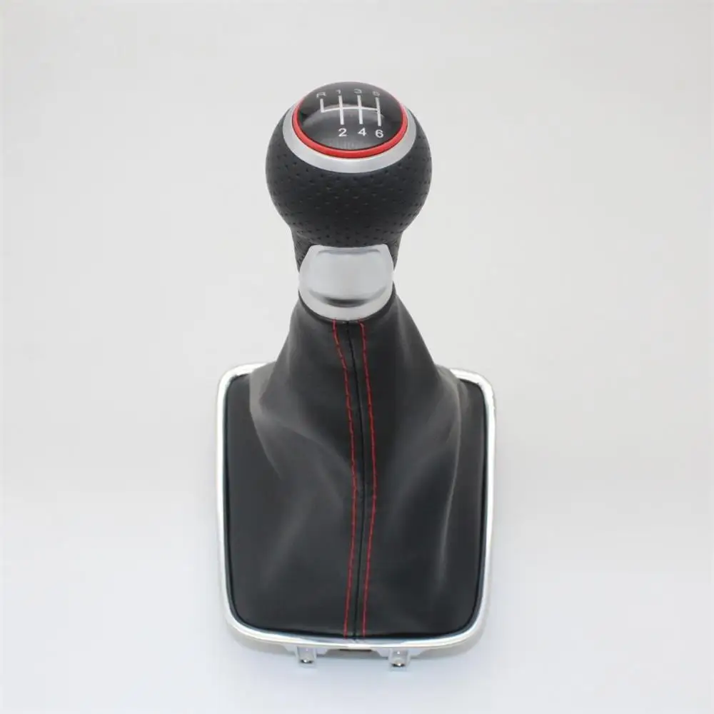 Для VW Golf Plus 2005 2006 2007 2008 2009 2010 2011 2012 2013 авто-Стайлинг 5/6 Скорость автомобиля Шестерни переключения кожаные ботинки со вставками