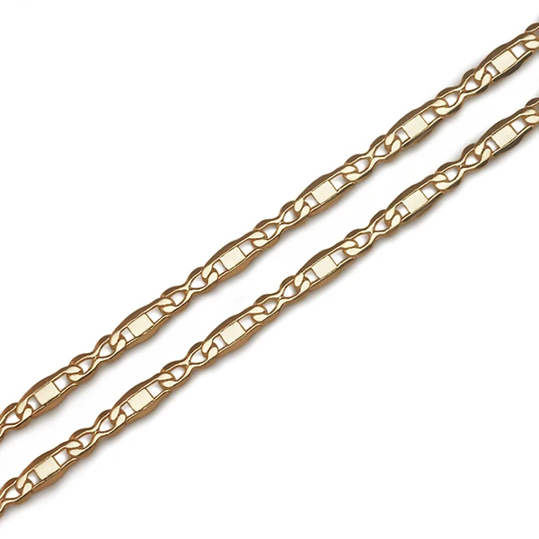 18k Gold Plated MGFam(450*3 мм) Мода 18 Желтое золото Цвет Chian тонкий ювелирные изделия Мода для мужчин - Окраска металла: 18k Gold Plated