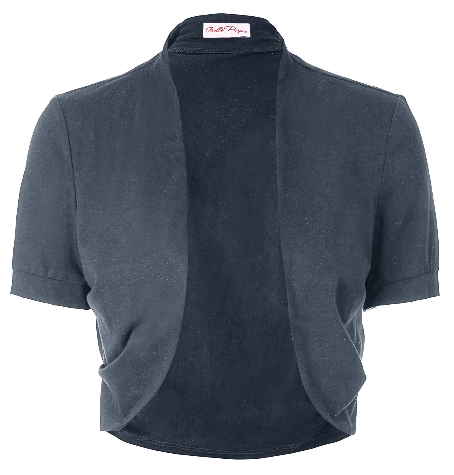 Dark Grey Женское пальто Шраг дамское летнее с коротким рукавом Плиссированные по бокам хлопковое Болеро Кардиган укороченный однотонный элегантное пальто - Цвет: Dark Grey