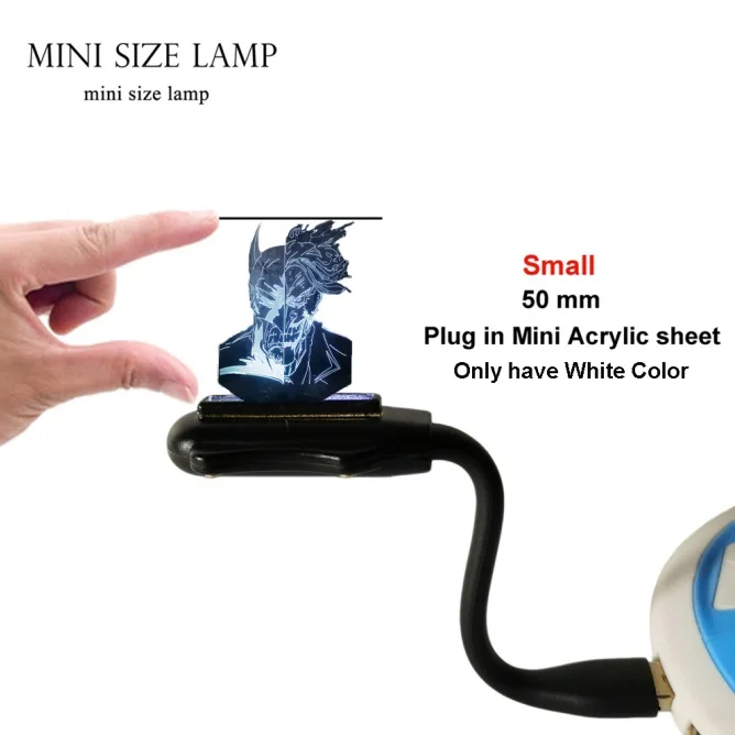 Mini Size USB Lamp Лига Справедливости два лица Бэтмен клоун Джокер DC Hero 3D RGB светодиодный ночной Светильник USB настольные вечерние лампы домашний декор Детская игрушка Рождественский подарок - Испускаемый цвет: Mini Size USB Lamp