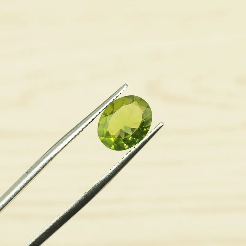 

Wong Rain 1 PCS 3 CT Natural 8 * 10 MM Oval Cut Peridot Loose Gemstone DIY Stones Decoration For Jewelry Wholesale Lots Bulk