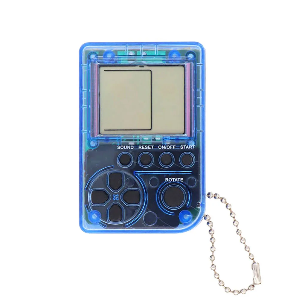 2PCS Mini Classic Tetris Handheld Game Console Children's Games Machine Retro Nostalgic Keychain |