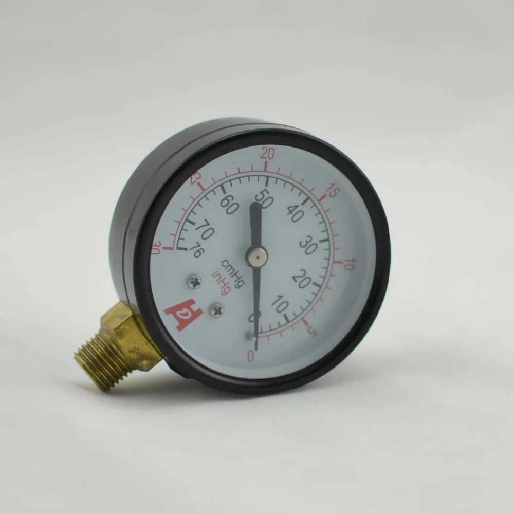 

2.5" 60mm brass -760mmHg-0 -76cmHg-0 -30inHg -1bar vacuum pressure gauge ,vacuum manometer ,PT1/4" thread