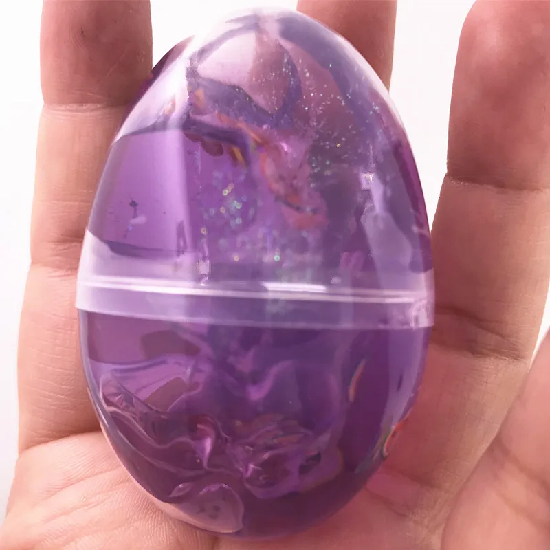 Purple Пасхальное яйцо Красочные Мягкие пушистые слизи ароматизированные игрушки для снятия стресса осадка игрушка для снятия стресса осадка стоп-стресс игрушки для детей подарок - Цвет: Purple