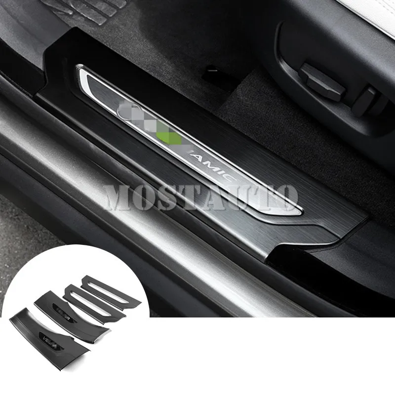 Для Land Rover Range Velar нержавеющая внутренняя Накладка на порог 2017 2019 4 шт