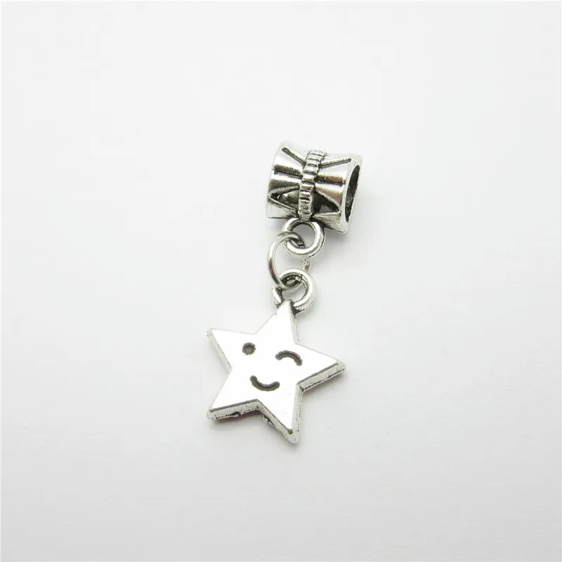 Классические Подвески бусины со звездами 12 шт. подходят для браслетов Pandora
