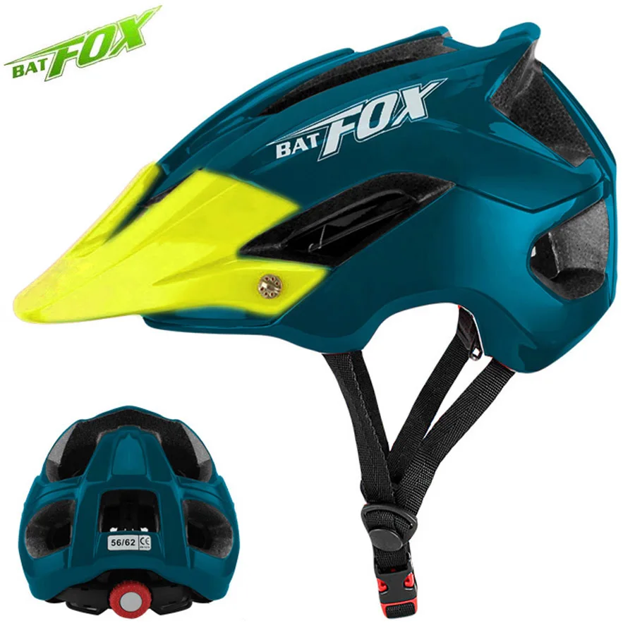 BATFOX велосипедный шлем MTB дорожный Safty Protction интегрально-Формованный Сверхлегкий дышащий велосипедный шлем для взрослых мужчин и женщин - Цвет: 5002-DarkGreen-Green
