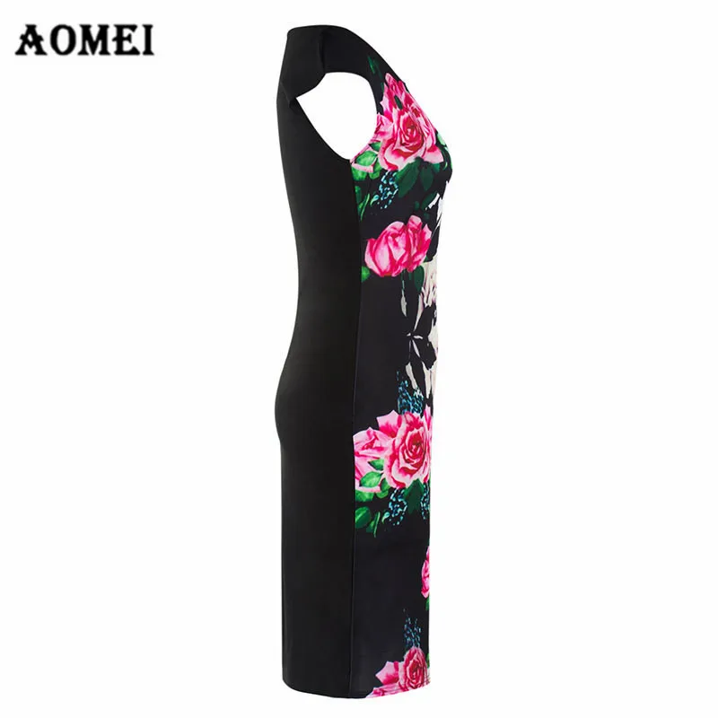 Женское облегающее платье без рукавов Бандажное офисное для девушек модное на