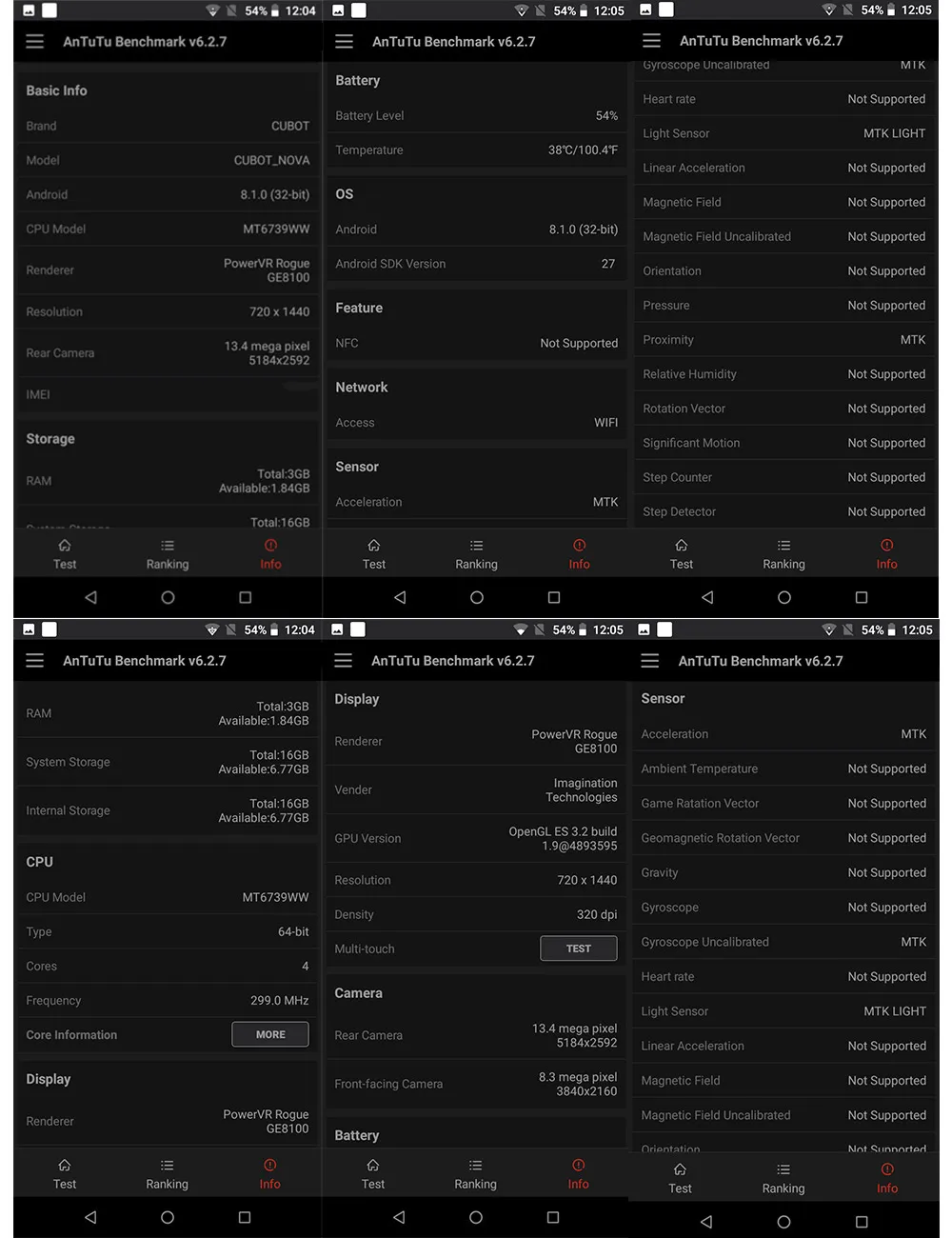 Cubot Нова Android 8,1 18:9 полный Экран 3 GB 16 GB Dual 4G Dual Sim Celular 5," MT6739 четырехъядерный смартфон 4G LTE Telefone
