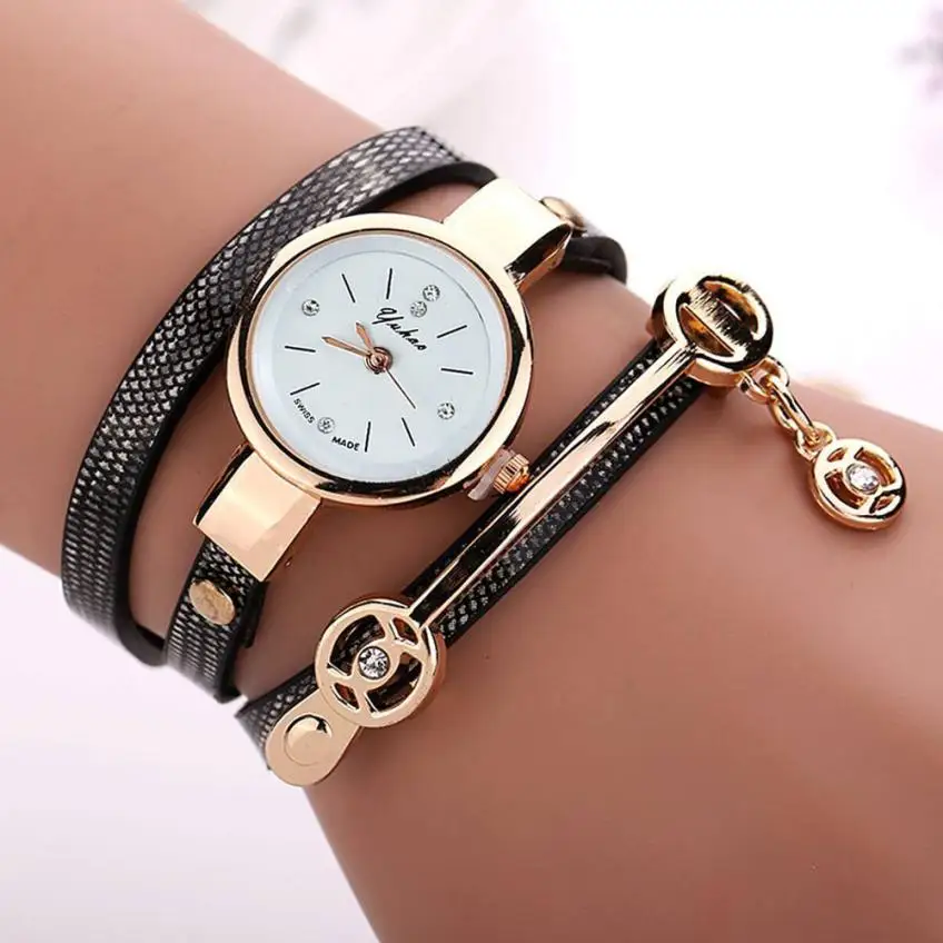 Black Relojes mujer, женские часы, ремешок из сплава, наручные часы, браслет, кварцевые часы для женщин, женские часы, часы, женские модные часы - Цвет: Black
